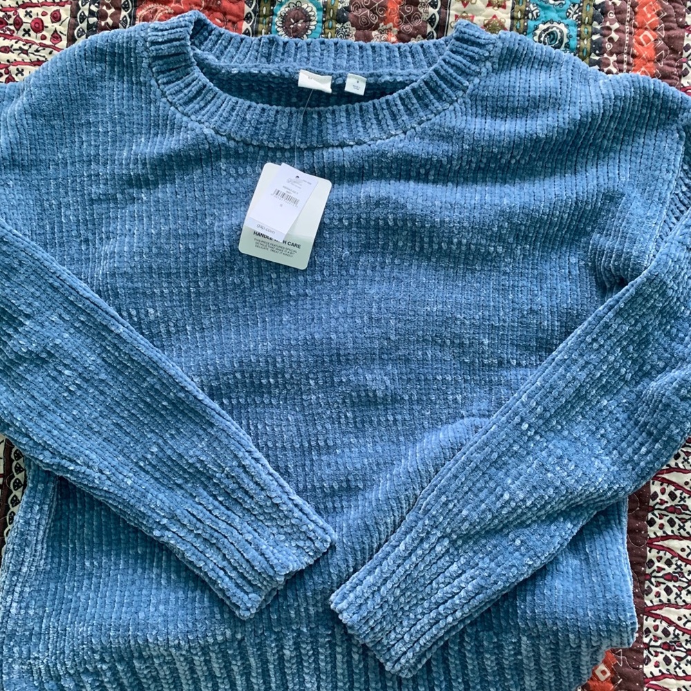 Gap Blue Chenille Sweater S
